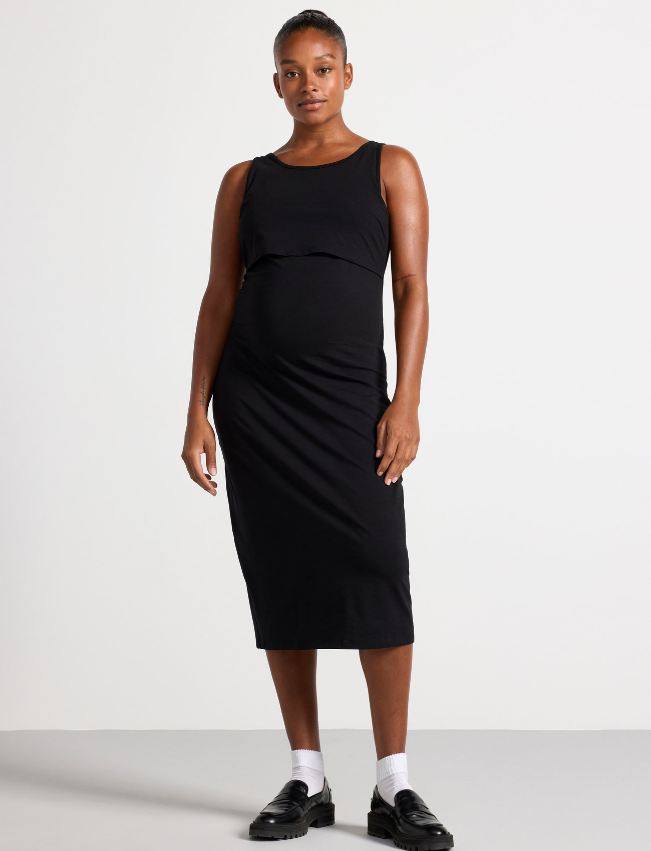 Lindex Dress Mom Jones, M, Black, Kjoler > Knælange Og Midi, Dame