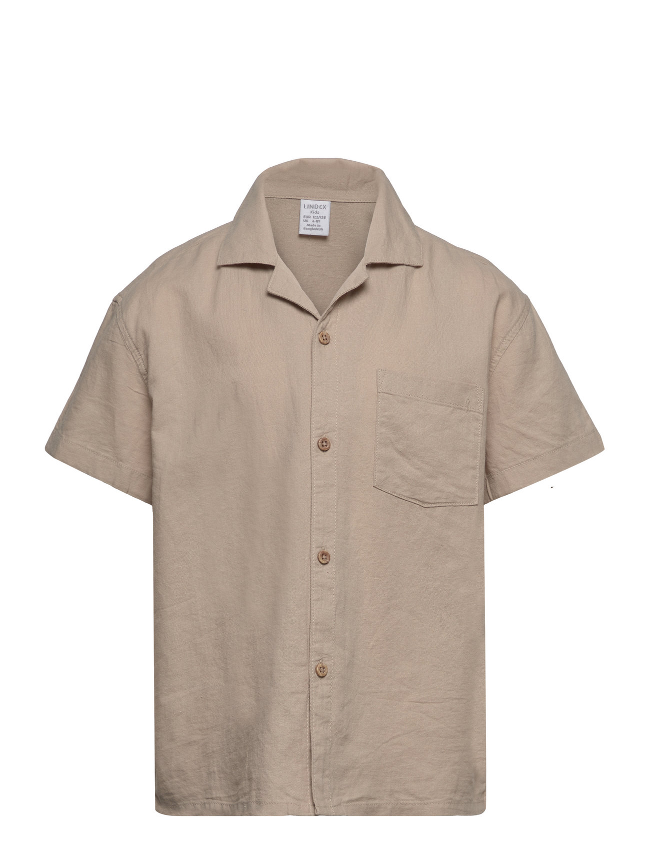 Top Ss Shirt Linen Beige Lindex