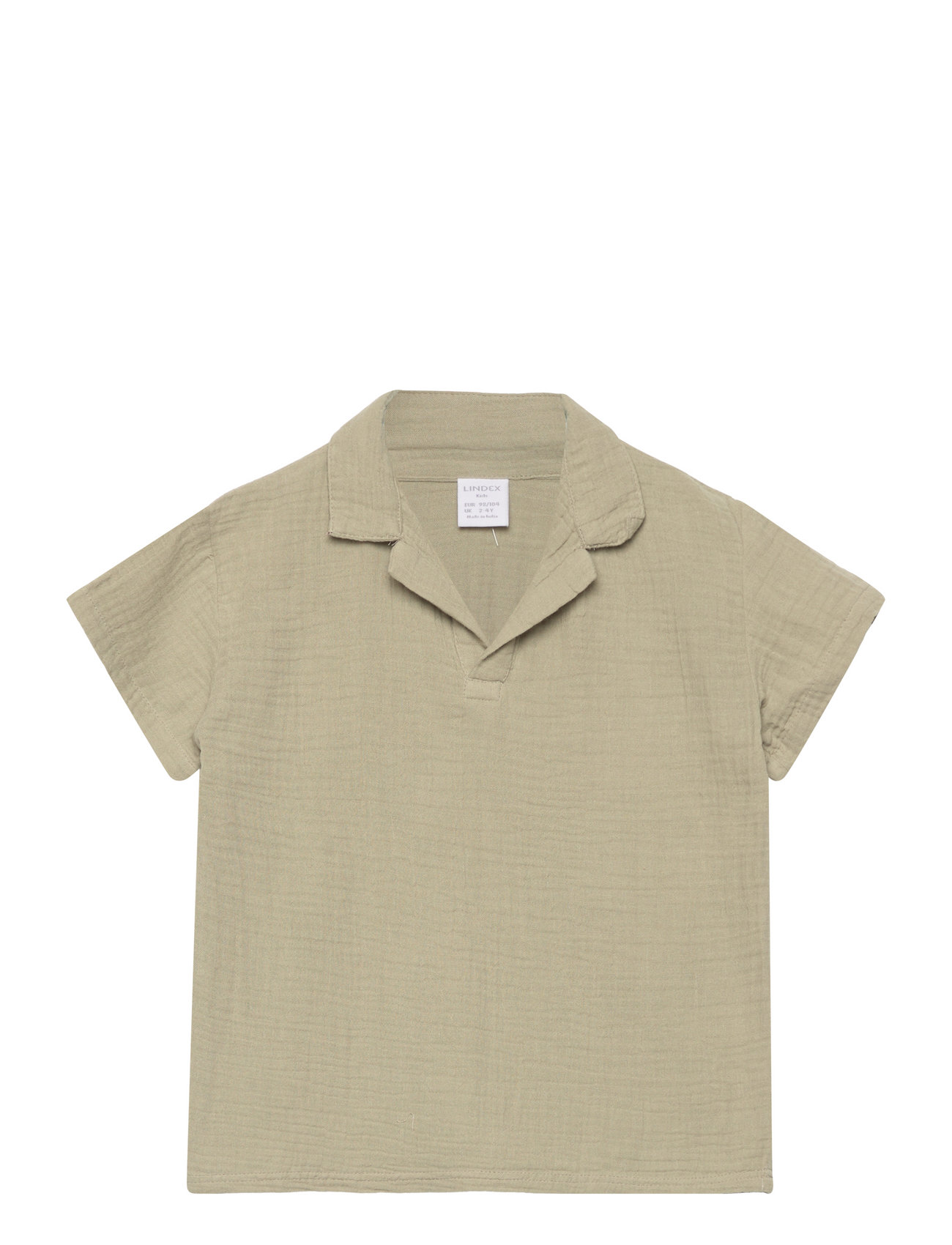 Top Ss Double Weave Khaki Lindex