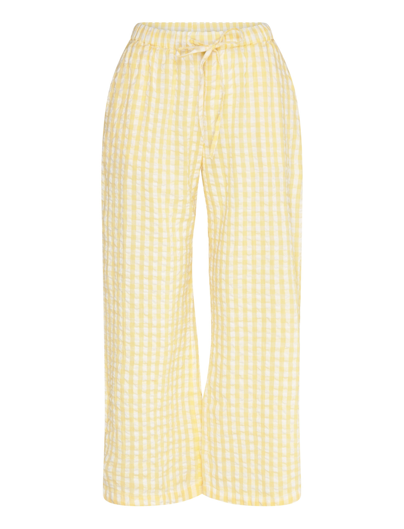 Trousers Pyjama Seersucker Pyjamasbukser Pysjbukser Yellow Lindex