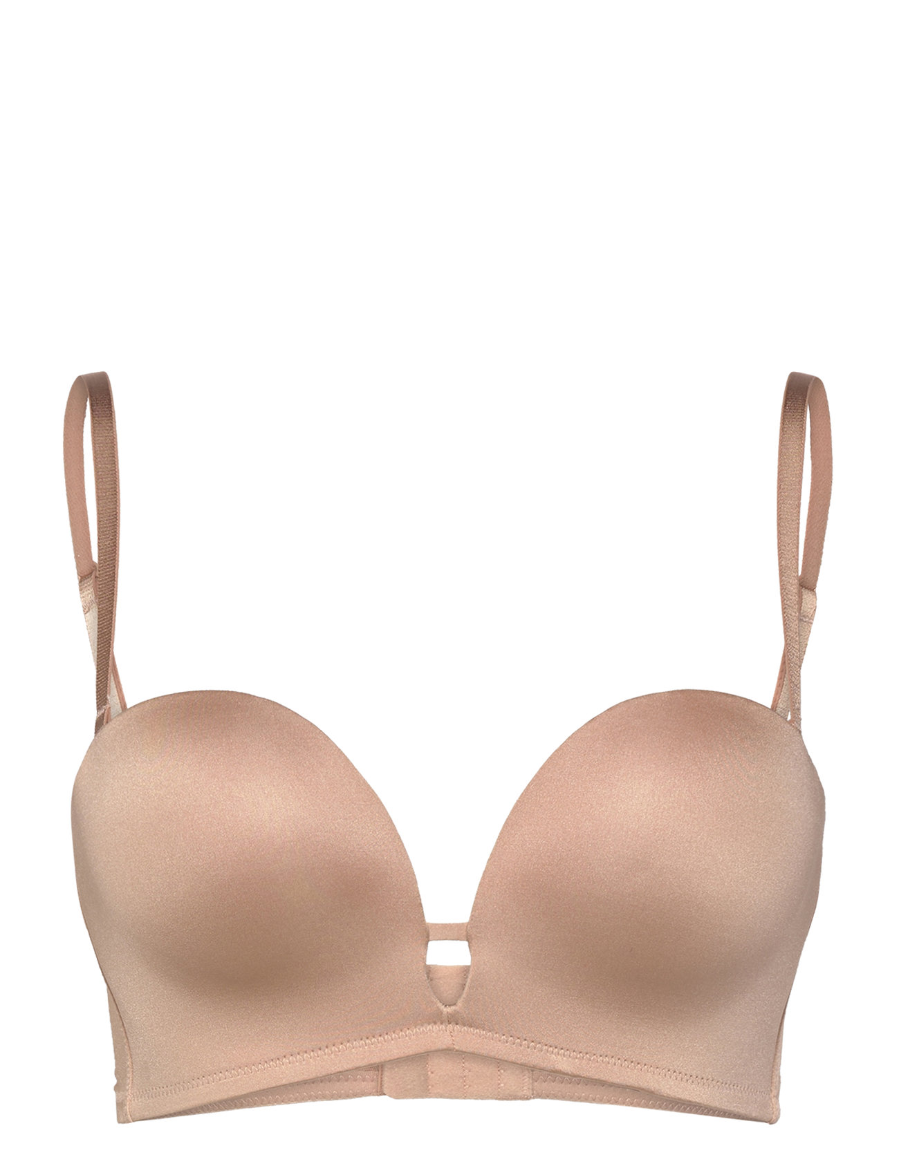 Bra Deep Plunge Strapless Mic Lingerie Bras & Tops Push Up Bras Beige Lindex