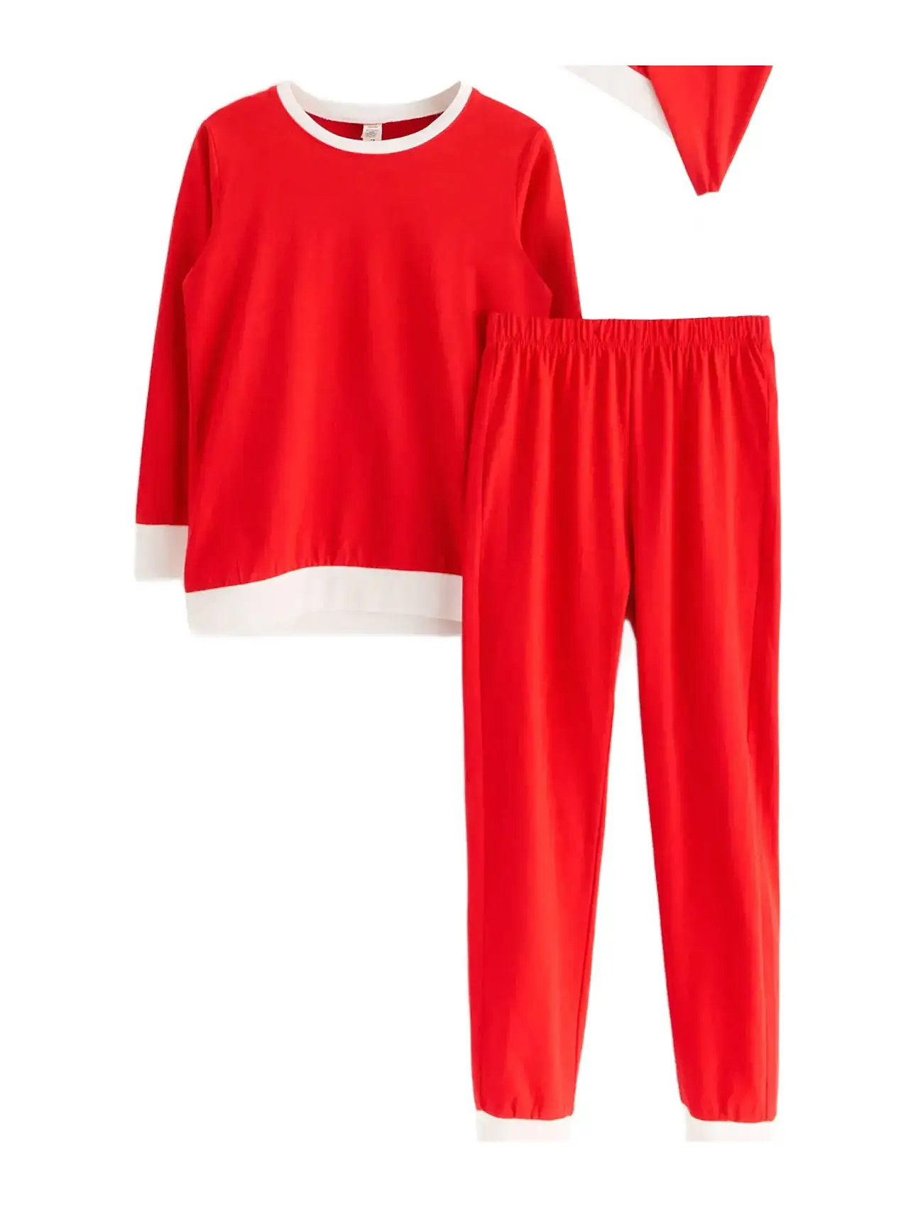 LINDEX Pajama Christmas Santa Gingerb Rot - 128/134 - Kinder