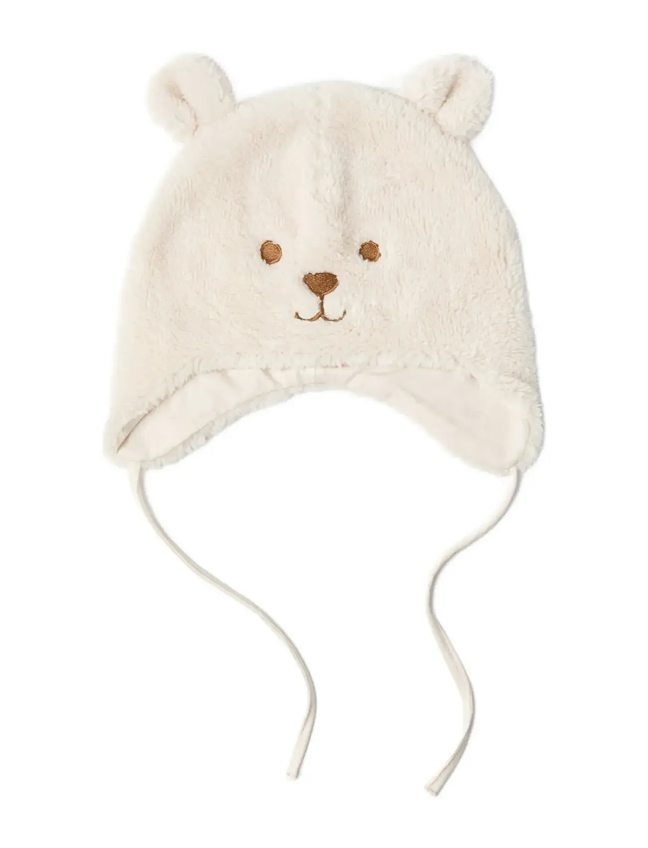 LINDEX Babycap In Pile W Ears Cream - 44/46 - Kinder