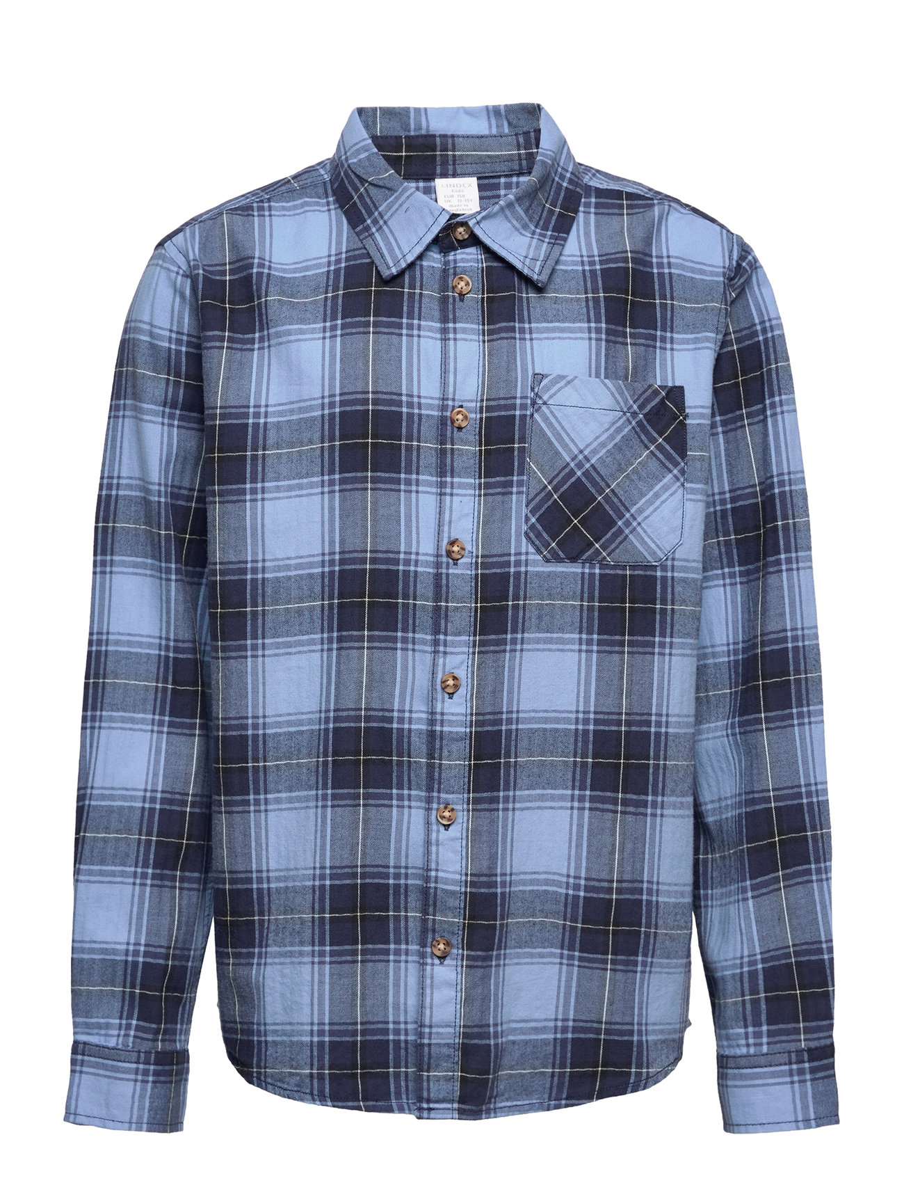 Shirt Flannel Check Tops Shirts Long-sleeved Shirts Blue Lindex