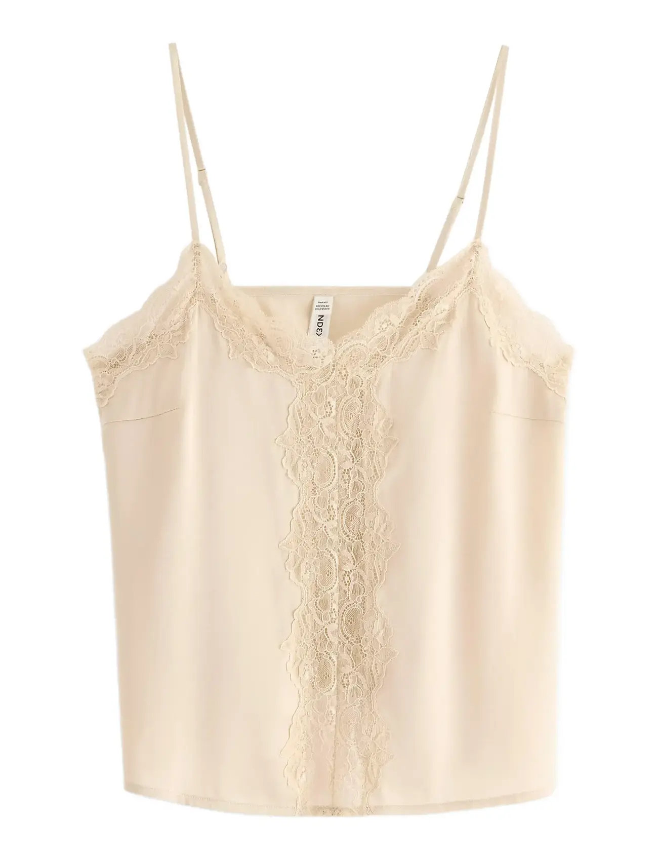 LINDEX Camisole Strickjacke Satin Beige - XS - Damen