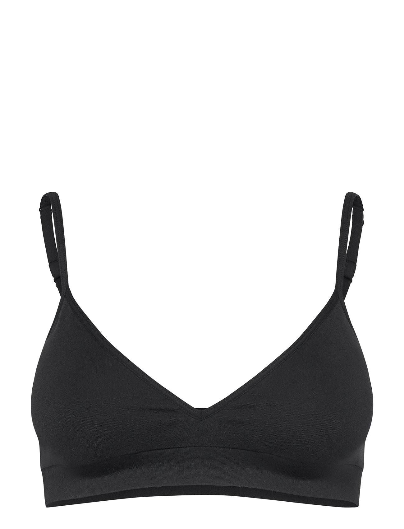 Bra Seamless Top Deep V Lingerie Bras & Tops Soft Bras Black Lindex