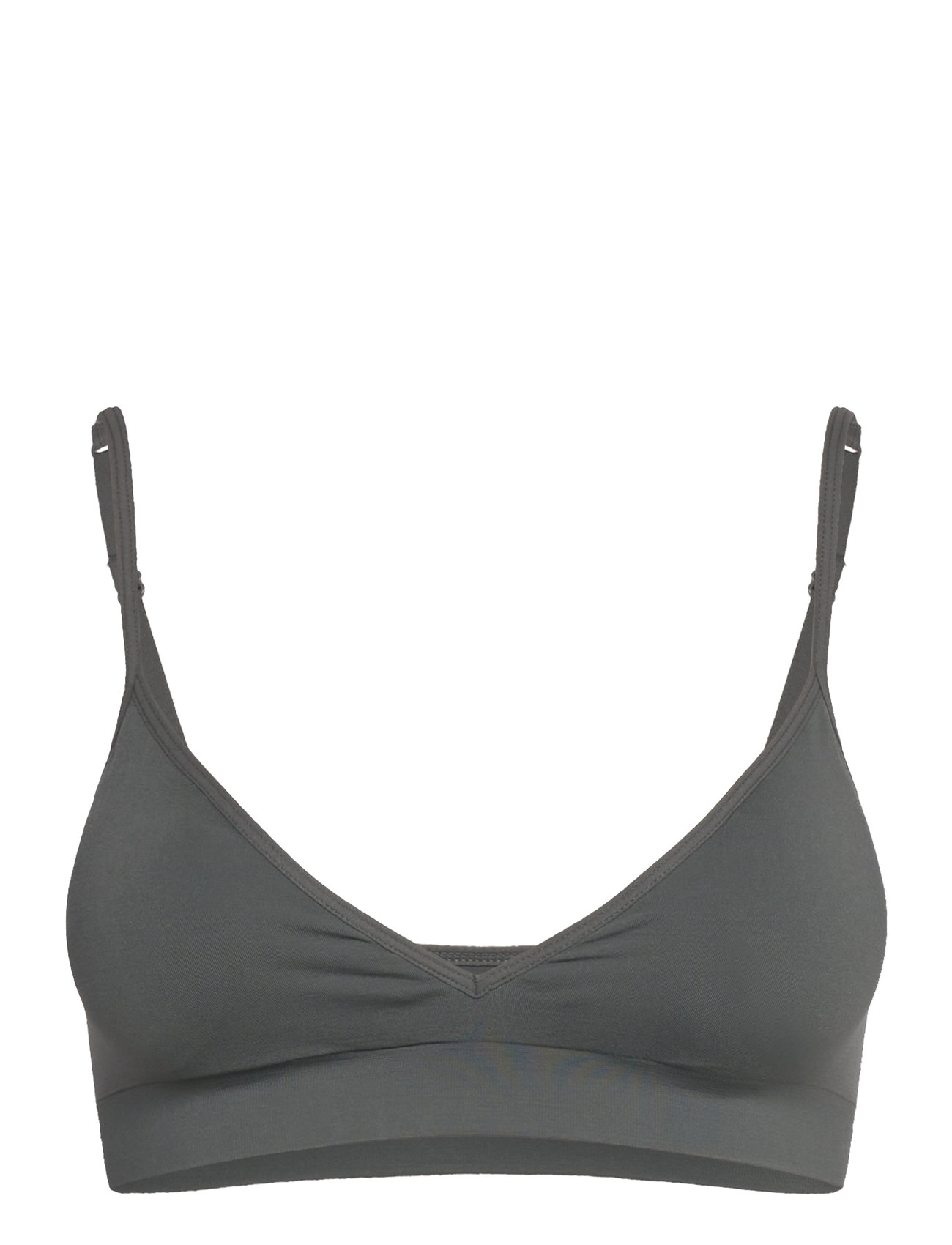Bra Seamless Top Deep V Lingerie Bras & Tops Soft Bras Green Lindex