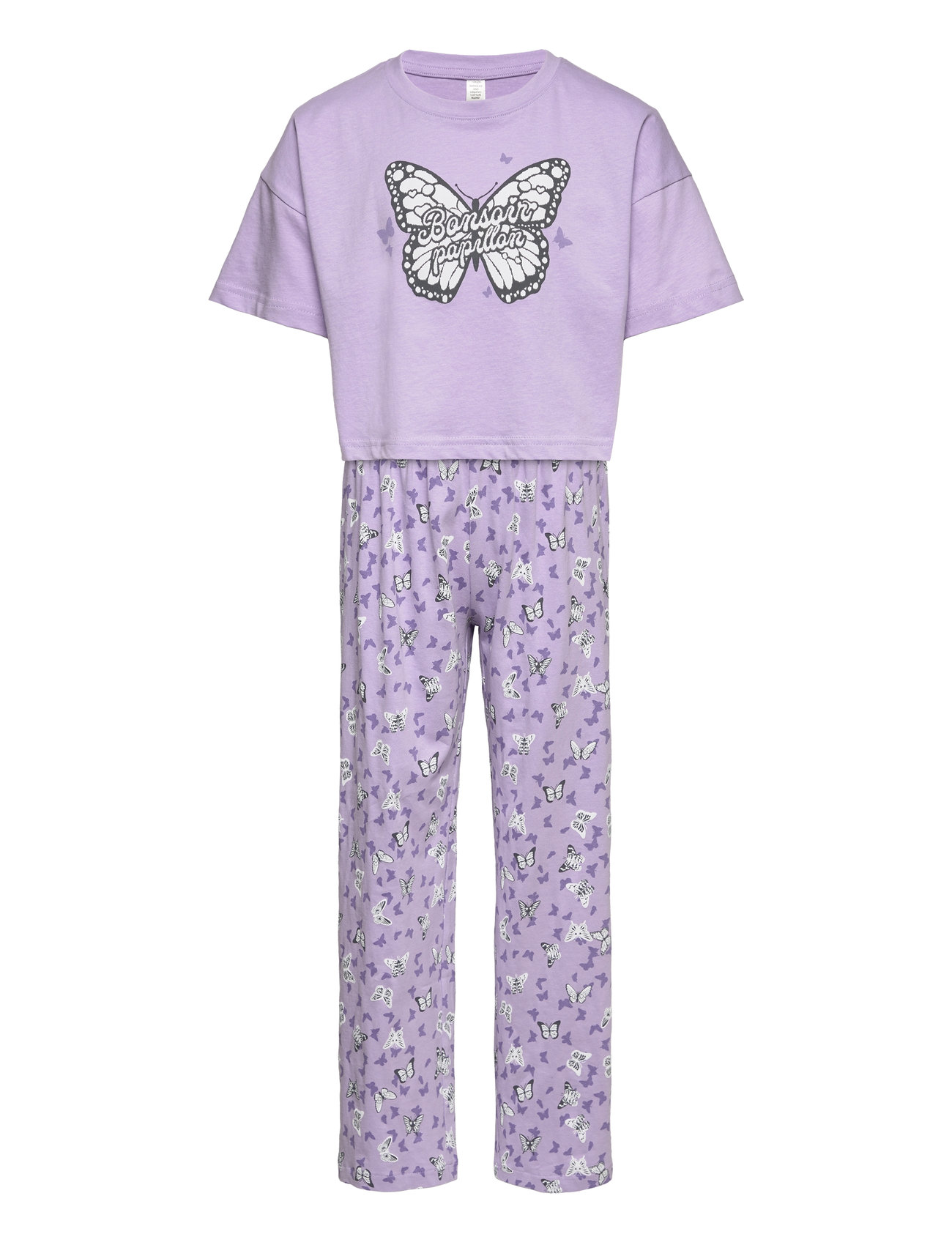 Pajama Boxy T Shirt Cute Swe Purple Lindex
