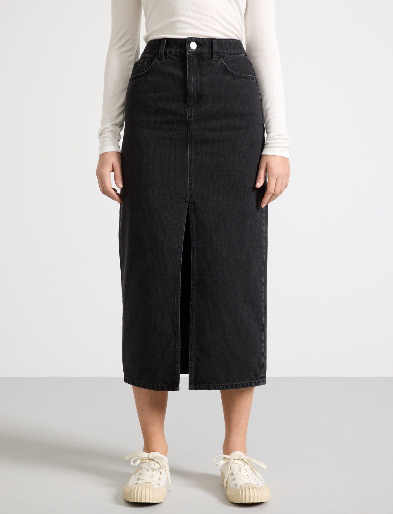 Lindex Skirt Tuva Long Black - Midi skirts - Boozt.com