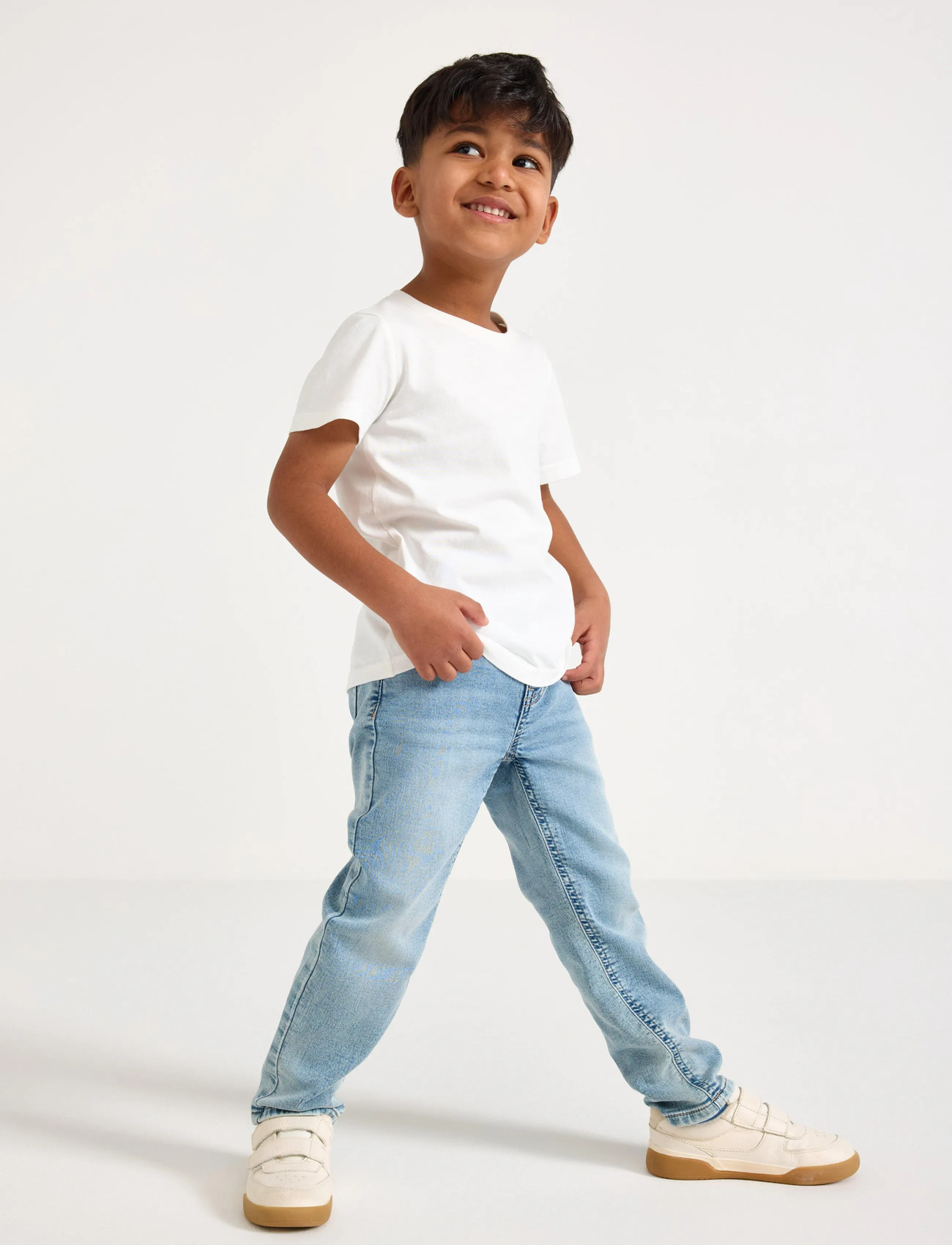 Lindex Trousers Denim Staffan, 110, Blue, Jeans > Løse Jeans, Børn