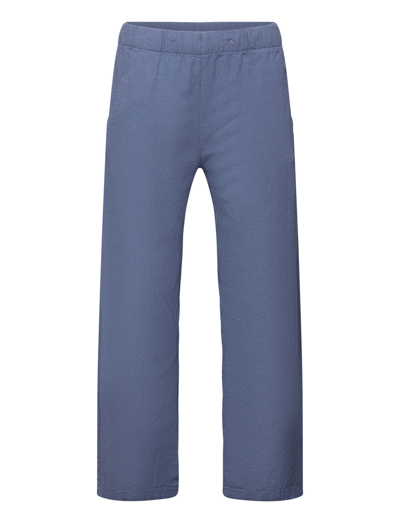 Trousers Wide Chinos Linen Ble Blue Lindex