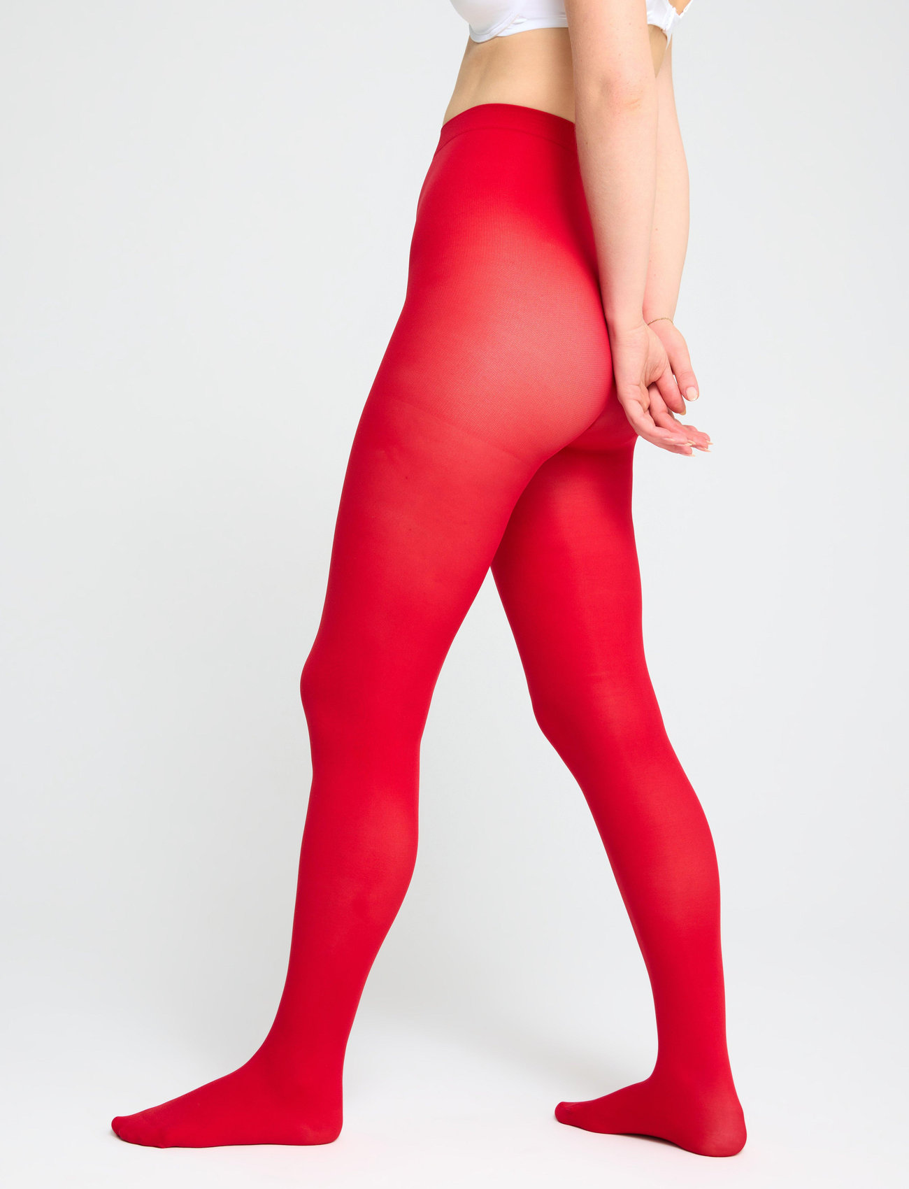 Lindex Tights 50Den Super Stretch Fas, M, Red, Undertøj > Pantyhose, Dame