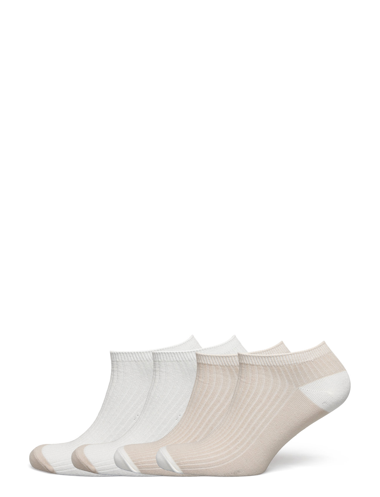 Sock Ankle 4 P Soft Blocking Lingerie Socks Footies-ankle Socks Beige Lindex