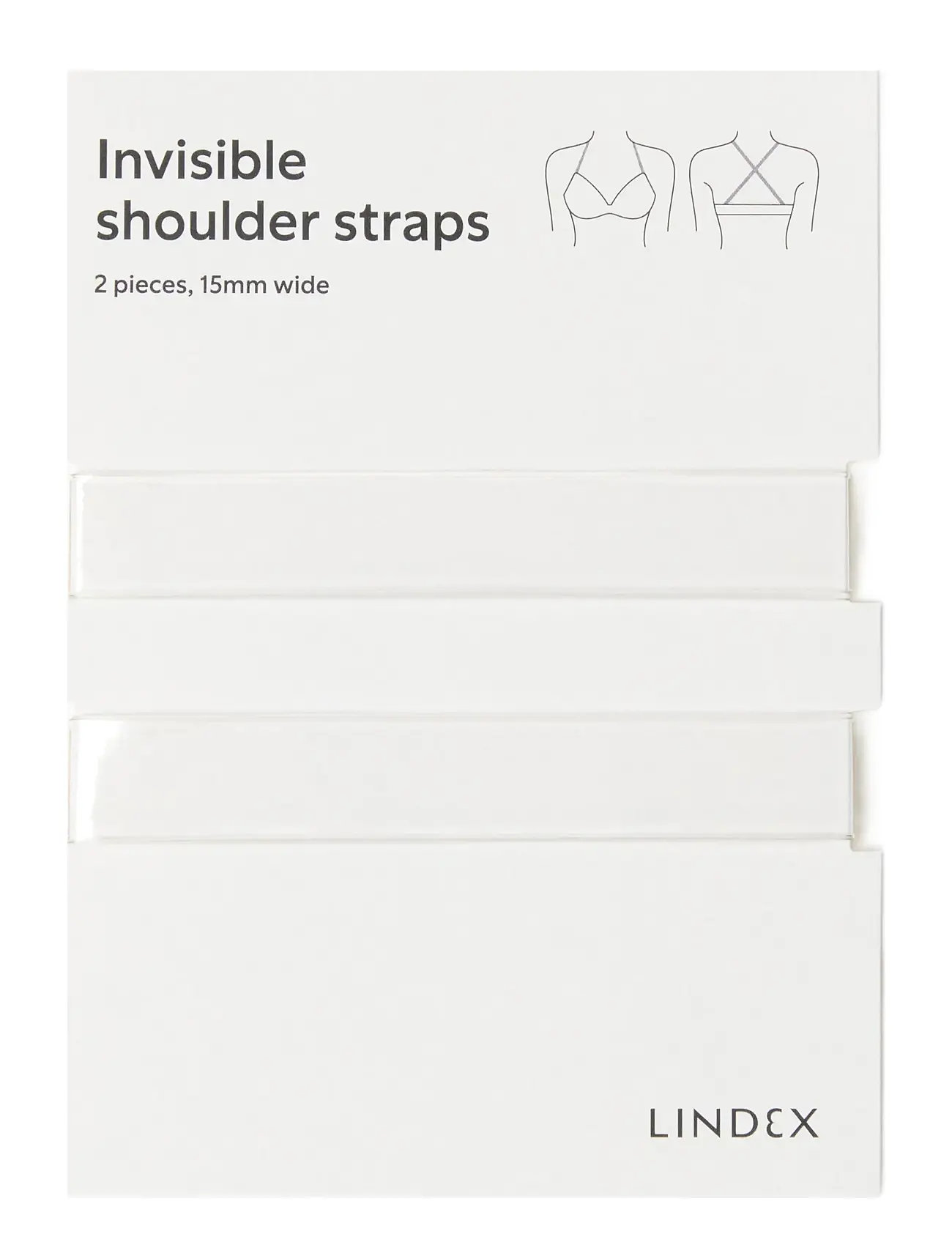 15Mm Plain Plexi Straps Lingerie Bras & Tops Bra Accessories White Lindex