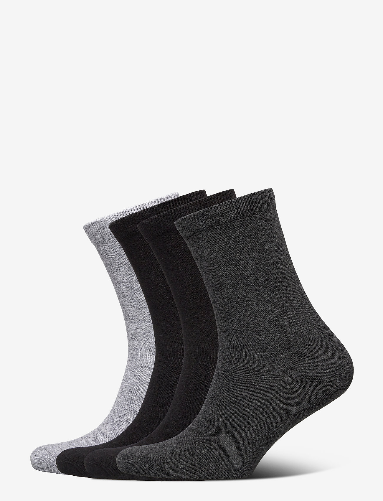 Lindex - 4 pack Sock plain - yogastrumpor - grey - 0