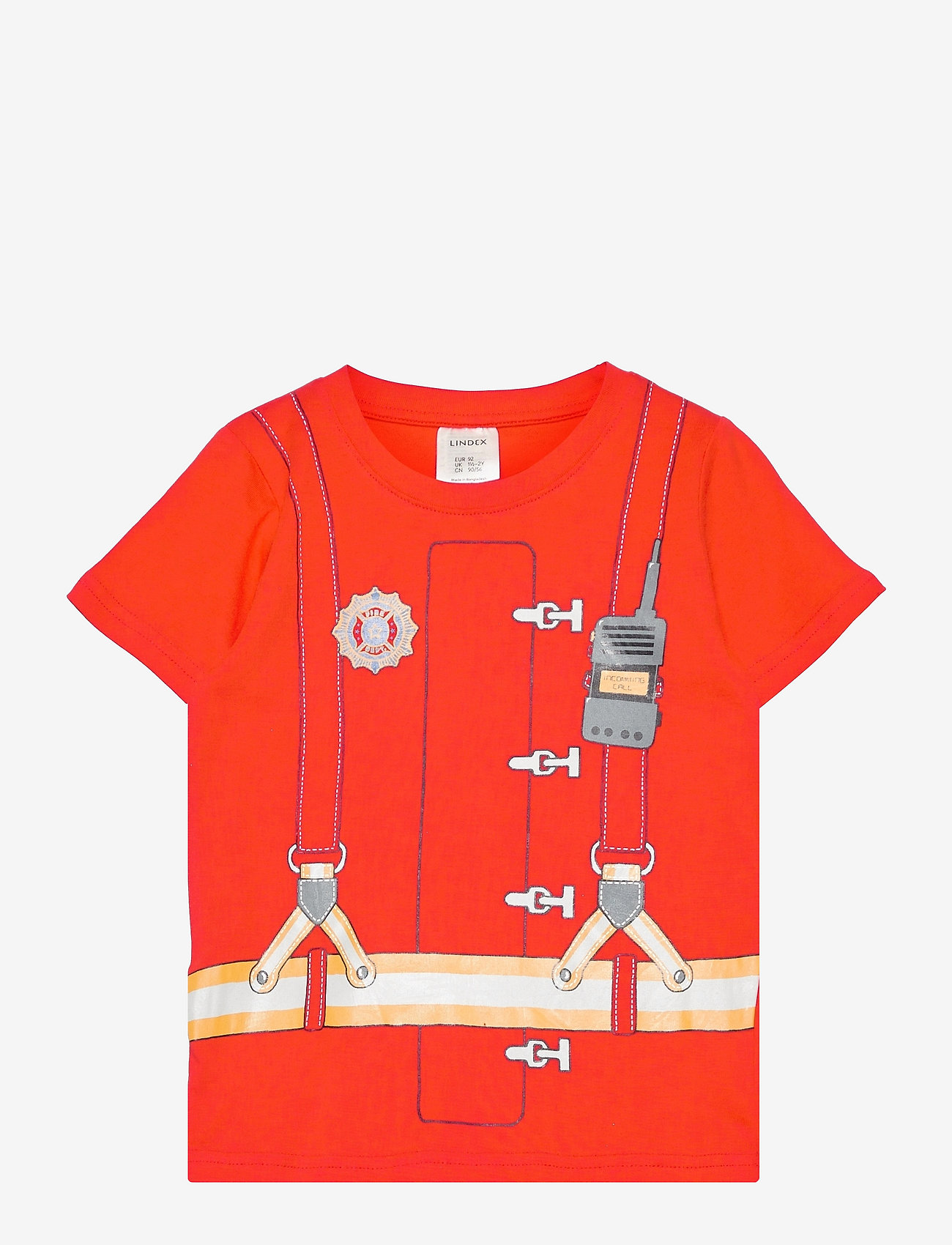 Lindex - T shirt Fireman - pattern short-sleeved t-shirt - red - 0