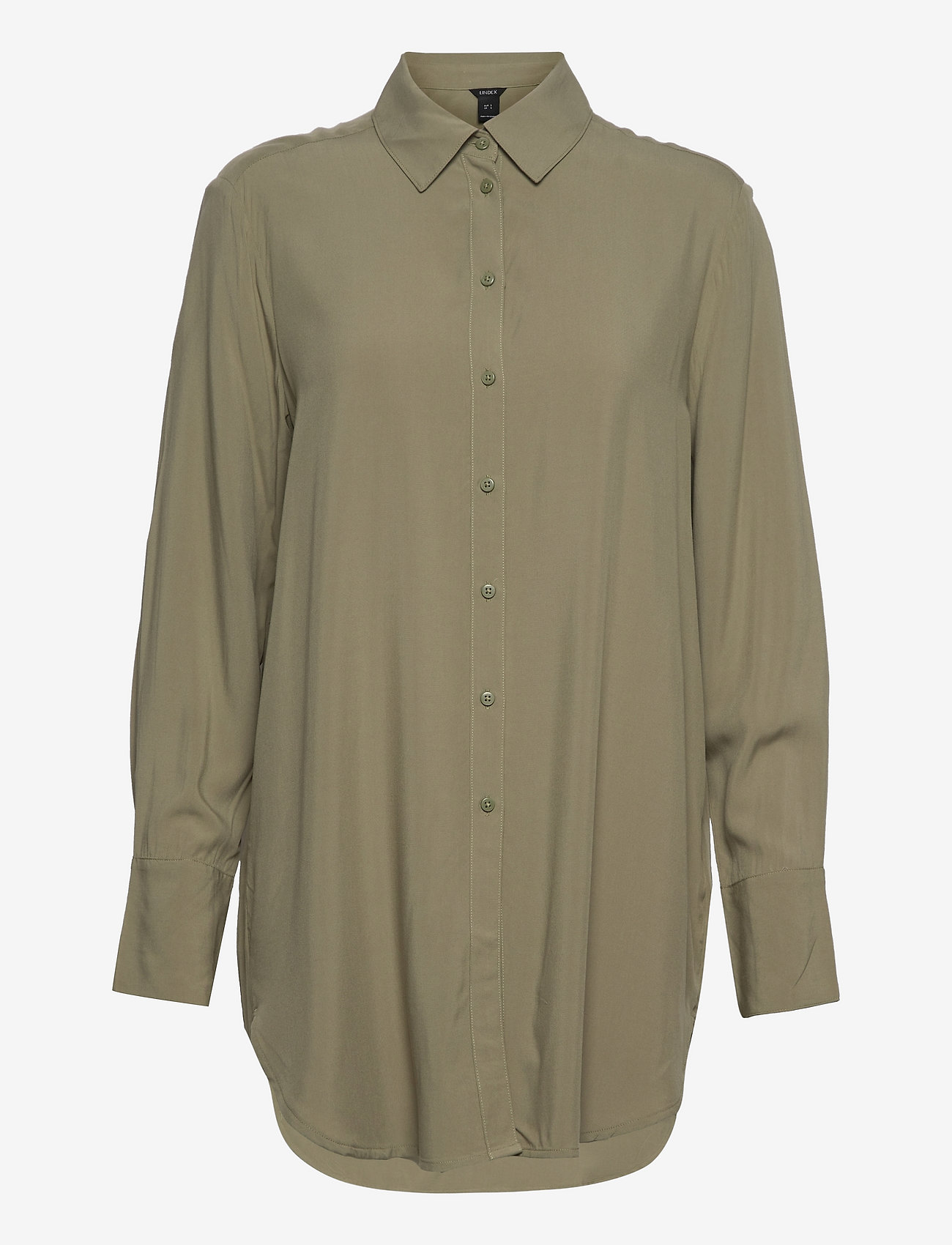 Lindex - Shirt Jane - långärmade skjortor - khaki - 1