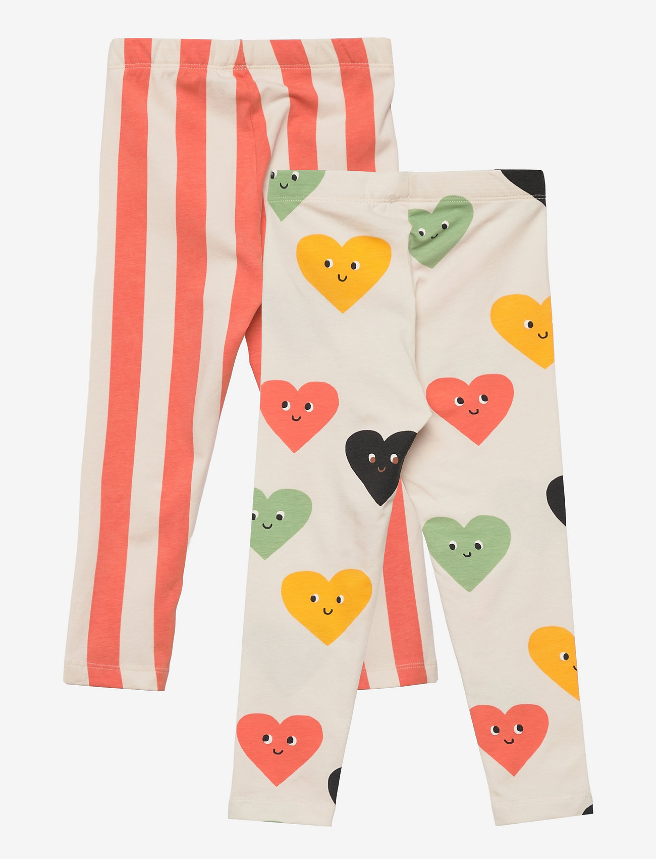 Lindex Leggings 2 Pack Heart Stripe 