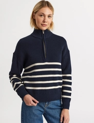 Lindex - Sweater Lulu with zipper - polotröjor - blue - 0