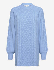 Sweater Jana cables - LIGHT DUSTY BLUE