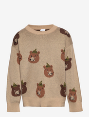Sweater knitted bear - BEIGE