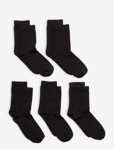Sock 5p BB plain - socks & underwear - black