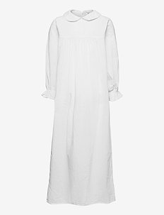 Sm girl LUCIA nightgown - pikkade varrukatega vabaaja kleidid - white
