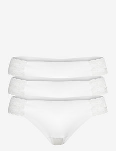 Brief lace Invisible Thong low - string - white