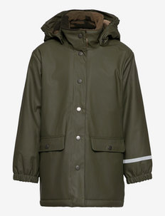 Raincoat pile lining camo - jackets - green
