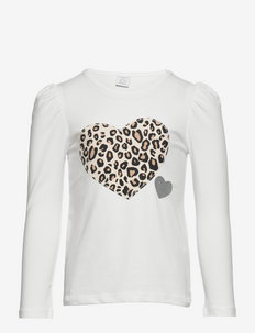 Top l s leo applique - pattern long-sleeved t-shirt - white