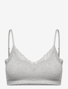 Bra Bliss seamless top with l - bras - grey