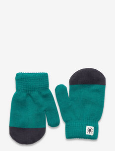 Mitten knitted - mittens - green