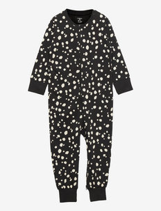 Pyjamas Snow Leopard at back - grenouillères - black