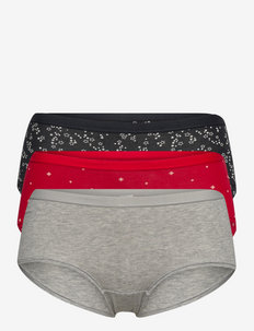 Brief 3 pack Carin Classic reg - hipster & hotpants - red