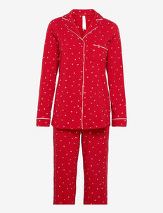 Pyjama jersey aop hearts stars - pyjamas - red