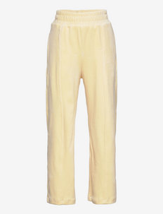 Trousers wide velour - trousers - light dusty yellow