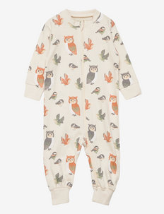 Pyjamas Owl aop - grenouillères - beige