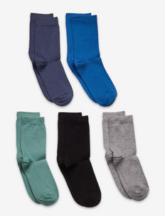 Socks 5p BB plain fashion col - strømper & undertøj - turquoise