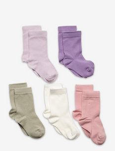 Socks 5p SG plain fashion col - sokker - lilac