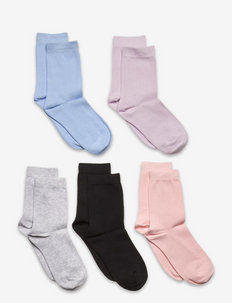 Socks 5p BG plain fashion col - socks & underwear - light lilac