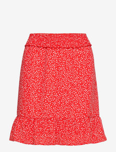 Skirt Pixie print and smock - korte nederdele - red
