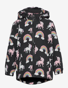 Jacket softshell aop Unicorn - minkšto audinio striukės - black
