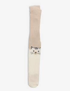 Tights Baby cat face - socks & underwear - beige