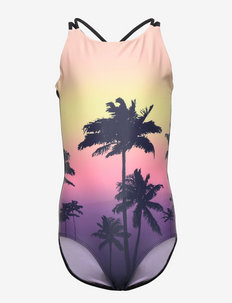Swimsuit BG Sunset Surf Palm - badeanzüge - black
