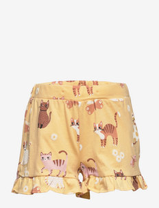 shorts frill AOP - chino shorts - yellow