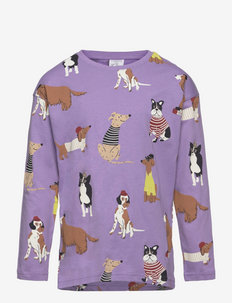 Top LS AOP Dogs - raštuoti marškinėliai ilgomis rankovėmis modelis - light dusty lilac