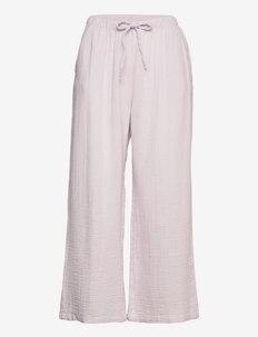 Trousers pyjama solid cotton g - broeken - lilac