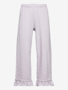 Trousers wide w frill - trousers - lilac