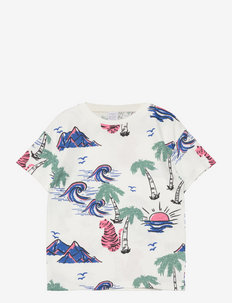 Top SS street ocean aop - apdrukāts t-krekls ar īsām piedurknēm - white