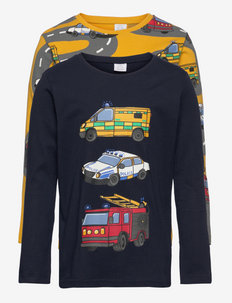Top LS 2 pack Vehicles - t-shirt met lange mouwen met een patroon - blue